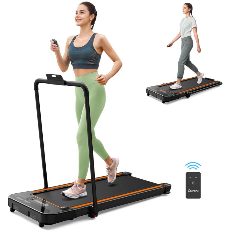 2-in-1 treadmill set up at home alongside other fitness equipment